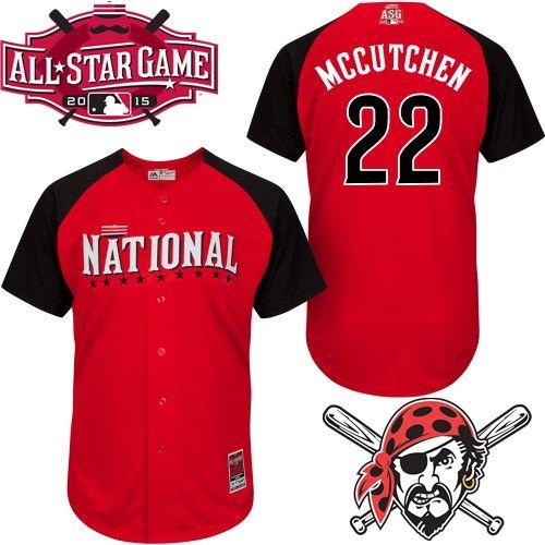 National League Pirates 22 Mccutchen Red 2015 All Star Jersey - Click Image to Close