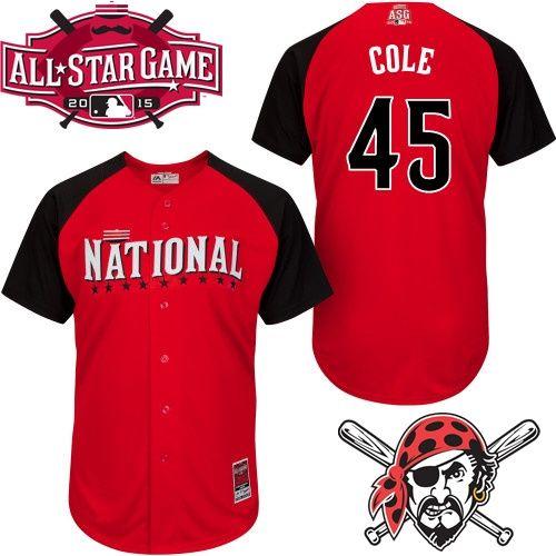National League Pirates 45 Cole Red 2015 All Star Jersey