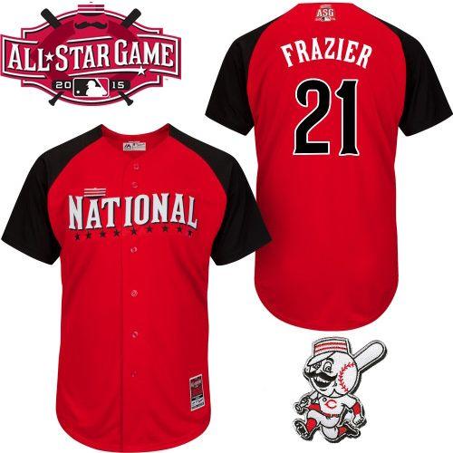 National League Reds 21 Frazier Red 2015 All Star Jersey