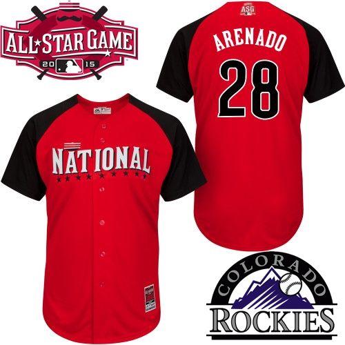 National League Rockies 28 Arenado Red 2015 All Star Jersey - Click Image to Close