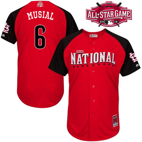 National League Cardinals 6 Musial Red 2015 All Star Jersey