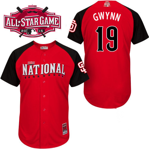 National League Padres 19 Gwynn Red 2015 All Star Jersey
