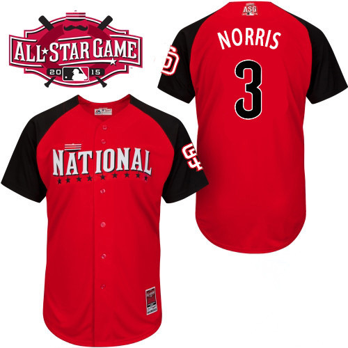National League Padres 3 Norris Red 2015 All Star Jersey