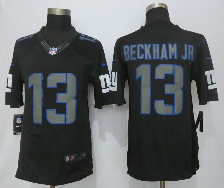 Nike Giants 13 Beckham Jr Black Impact Limited Jersey Nike Giants 13 Beckham Jr Black Impact Limited Jersey