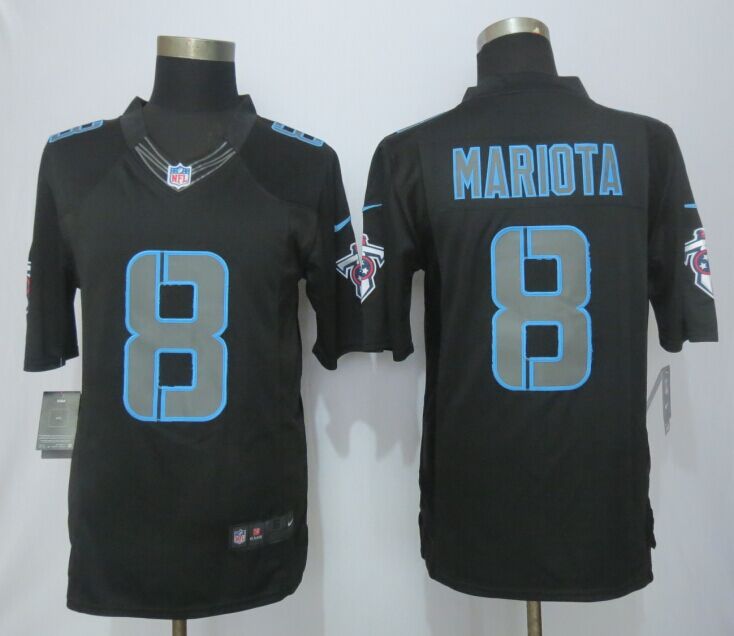 Nike Titans 8 Mariota Black Impact Limited Jersey