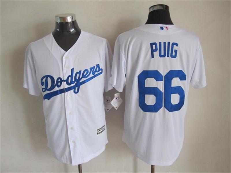 Dodgers 66 Puig White New Cool Base Jersey