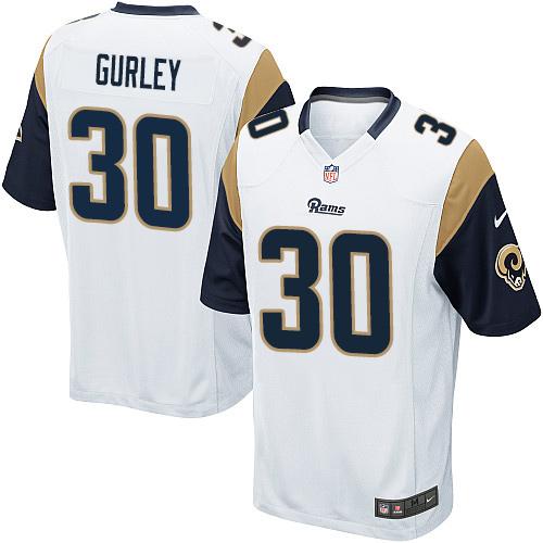 Nike Rams 33 Todd Gurley White Youth Game Jersey