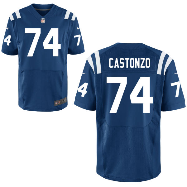 Nike Colts 74 Anthony Castonzo Blue Elite Jersey