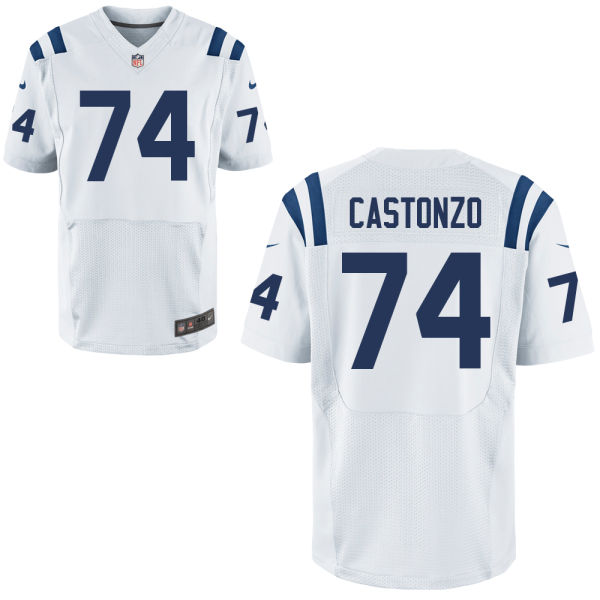 Nike Colts 74 Anthony Castonzo White Elite Jersey