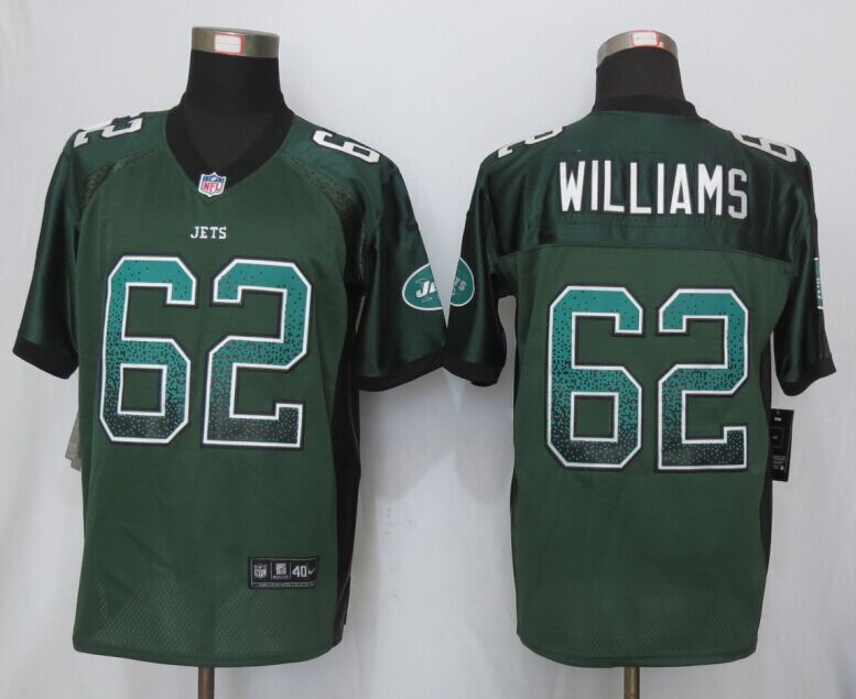 Nike Jets 62 Marcus Williams Green Drift Fashion Elite Jersey - Click Image to Close
