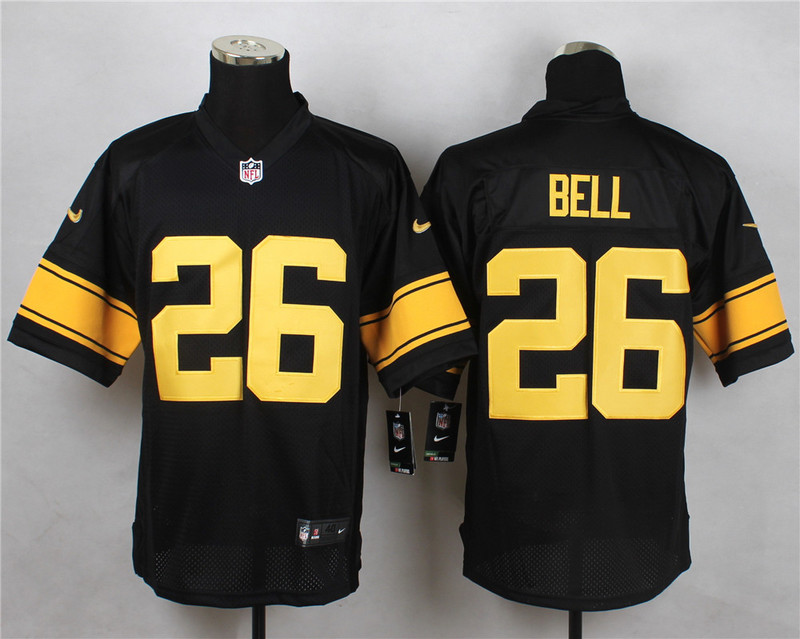 Nike Steelers 26 Le'Veon Bell Black Pro Line Elite Jersey