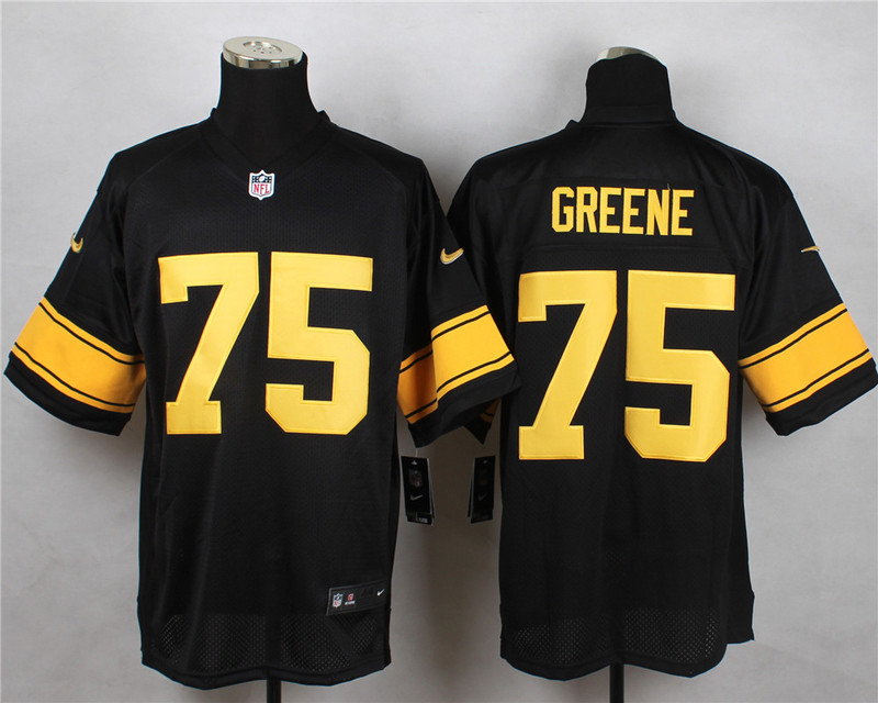 Nike Steelers 75 Joe Greene Black Pro Line Elite Jersey