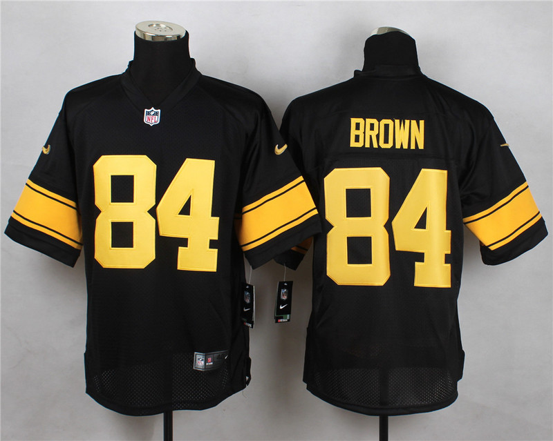 Nike Steelers 84 Antonio Brown Black Pro Line Elite Jersey