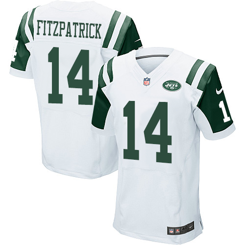 Nike Jets 14 Ryan Fitzpatrick White Elite Jersey