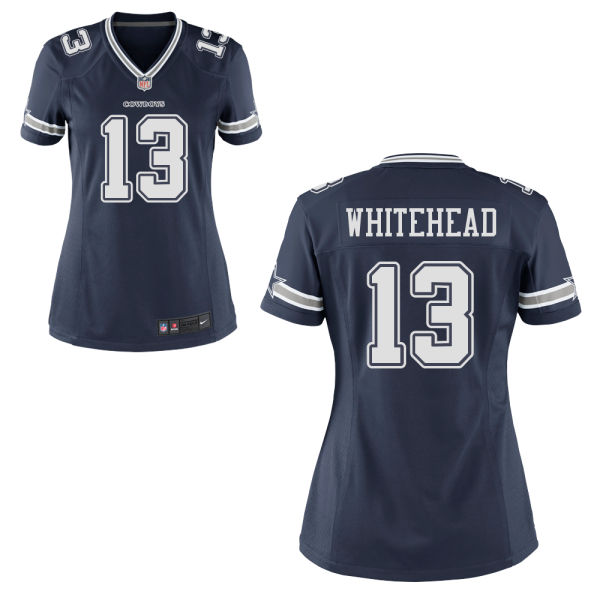 Nike Cowboys 13 Lucky Whitehead Blue Women Game Jersey