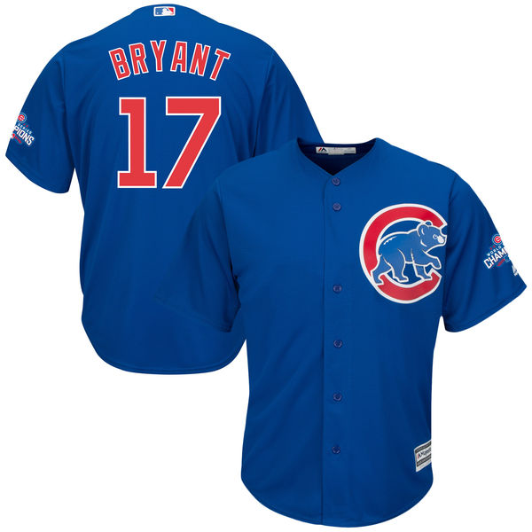 Cubs 17 Kris Bryant Royal 2016 World Series Champions New Cool Base Jersey