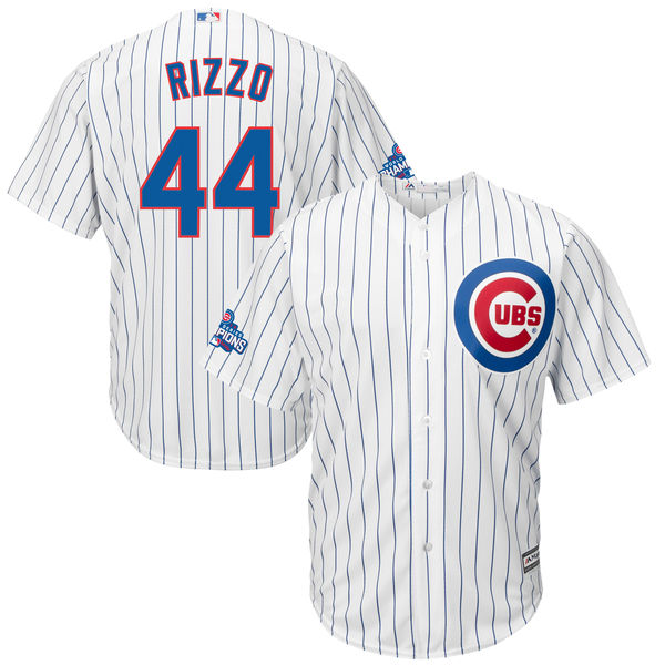Cubs 44 Anthony Rizzo White 2016 World Series Champions New Cool Base Jersey