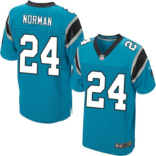 Nike Panthers 24 Josh Norman Blue Elite Jersey