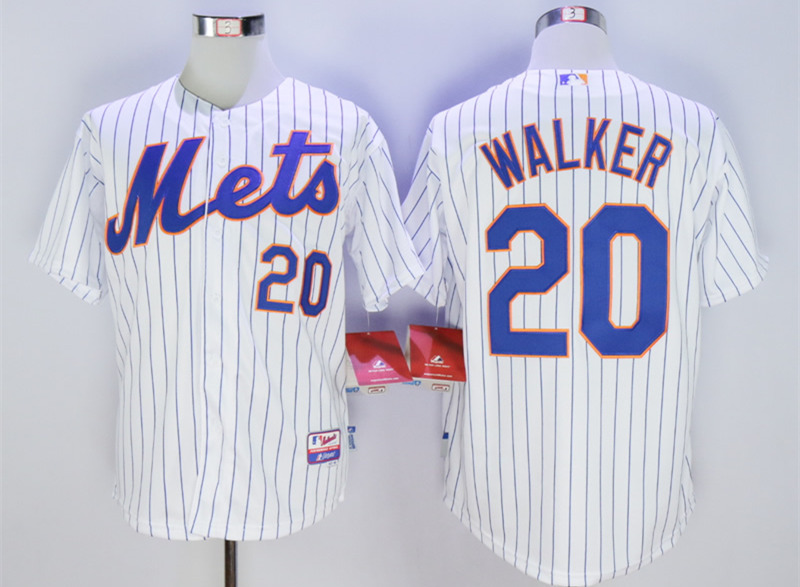 Mets 20 Neil Walker White Cool Base Jersey