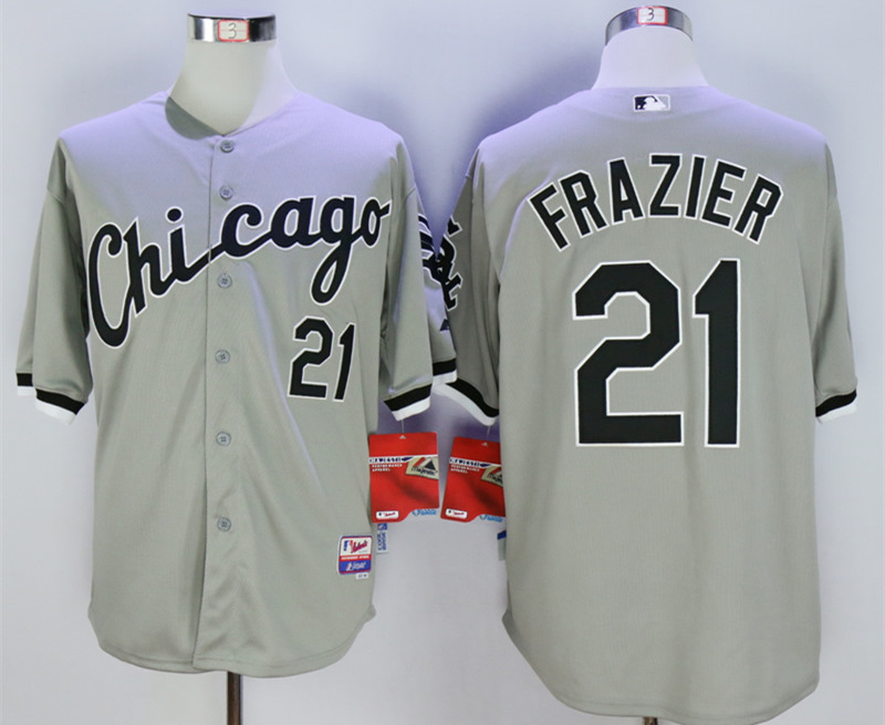 White Sox 21 Todd Frazier Grey Cool Base Jersey
