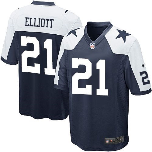 Nike Cowboys 21 Ezekiel Elliott Blue Alternate Youth Game Jersey