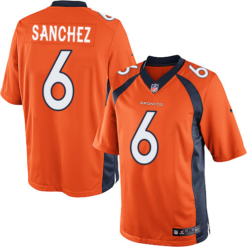 Nike Broncos 6 Mark Sanchez Orange Youth Game Jersey