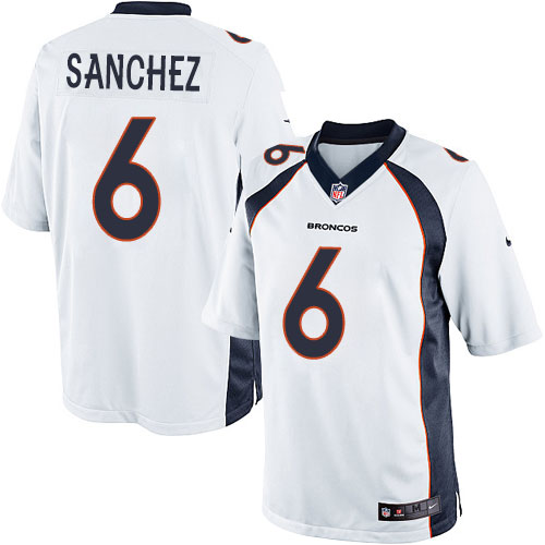 Nike Broncos 6 Mark Sanchez White Youth Game Jersey - Click Image to Close