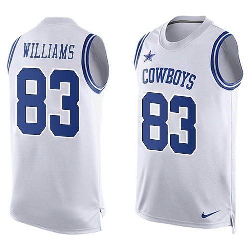 Nike Cowboys 83 Terrance Williams White Player Name & Number Tank Top