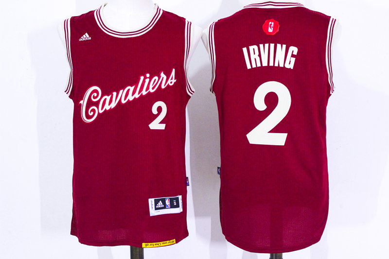 Cavaliers 2 Kyrie Irving Red 2015-16 Christmas Day Swingman Jersey