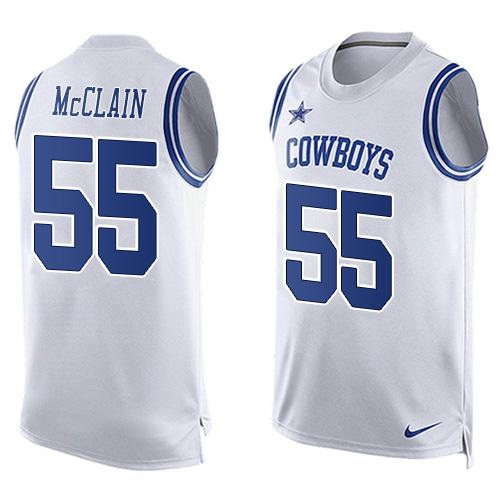 Nike Cowboys 55 Rolando McClain White Player Name & Number Tank Top