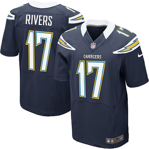 Nike Chargers 17 Philip Rivers Navy Blue Elite Jersey