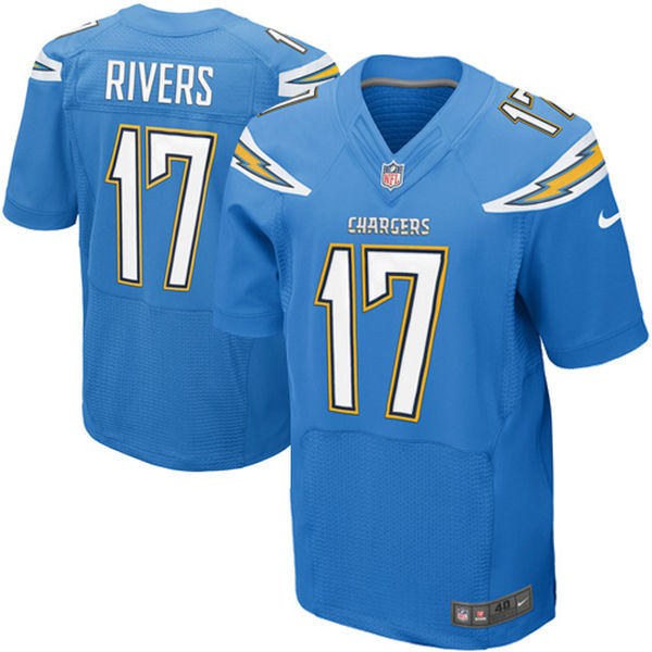 Nike Chargers 17 Philip Rivers Powder Blue Elite Jersey