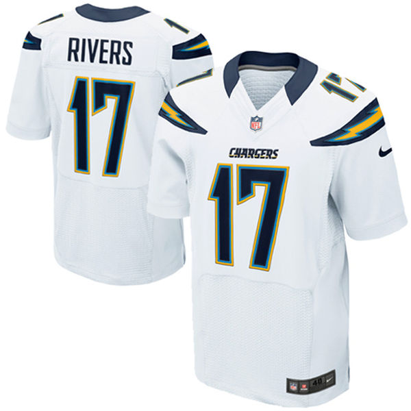 Nike Chargers 17 Philip Rivers White Elite Jersey
