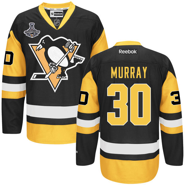Penguins 30 Matt Murray Black 2016 Stanley Cup Champions Premier Jersey