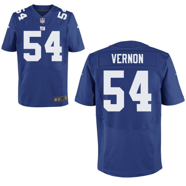 Nike Giants 54 Olivier Vernon Blue Elite Jersey