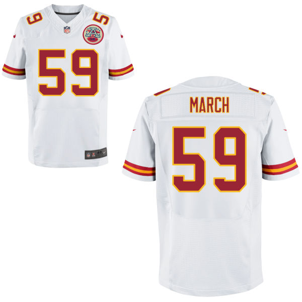 Nike Chiefs 59 Justin March White Elite Jersey
