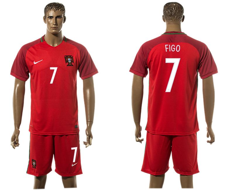 Portugal 7 FIGO Home UEFA Euro 2016 Soccer Jersey