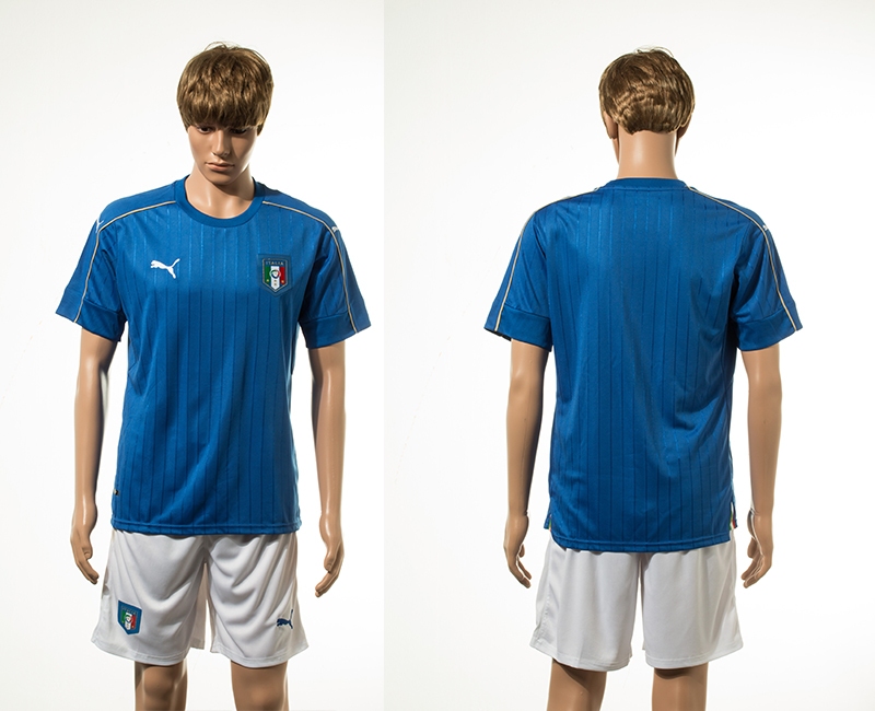 Italy Home UEFA 2016 Customized Soccer Jersey
