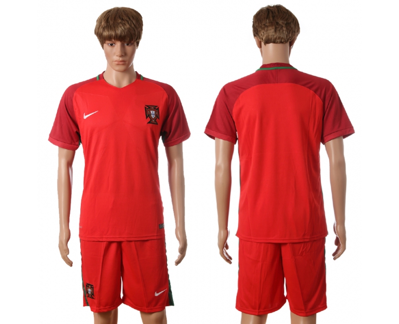 Portugal Home UEFA 2016 Customized Soccer Jersey