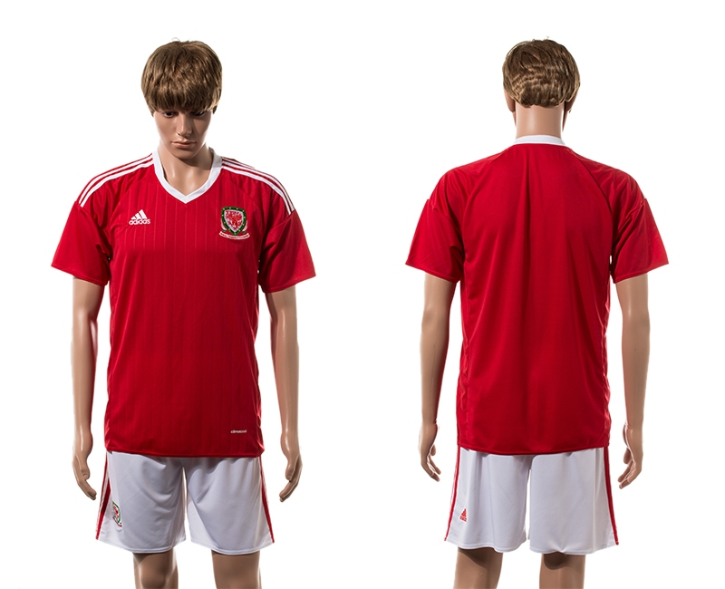 Wales Home UEFA 2016 Customized Soccer Jersey