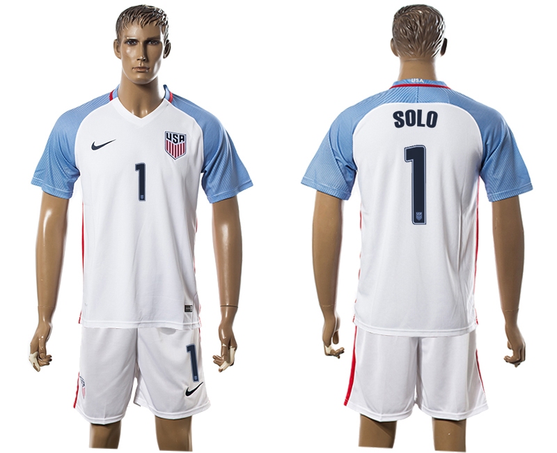 2016-17 USA 1 SOLO Home Soccer Jersey 2016-17 USA 1 SOLO Home Soccer Jersey