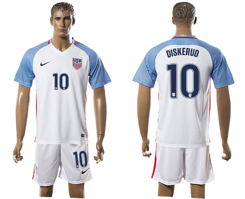 2016-17 USA 10 DISKERUD Home Soccer Jersey