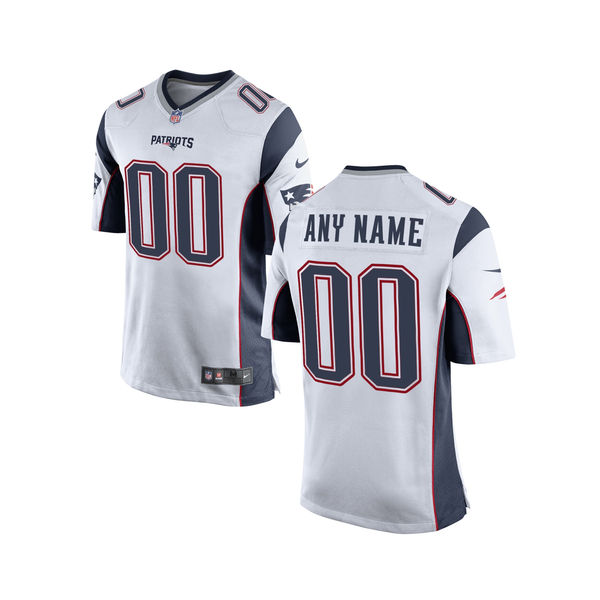 Nike New England Patriots White Youth Custom Game Jersey