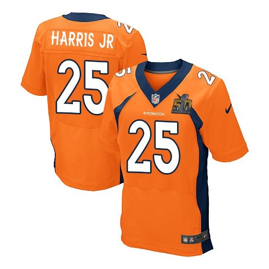 Nike Broncos 25 Chris Harris Jr Orange Super Bowl 50 Elite Jersey
