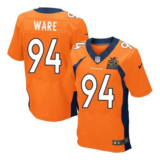 Nike Broncos 94 DeMarcus Ware Orange Super Bowl 50 Elite Jersey