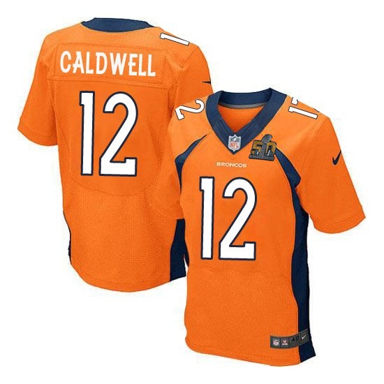 Nike Broncos 12 Andre Caldwell Orange Super Bowl 50 Elite Jersey - Click Image to Close