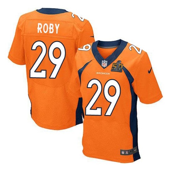 Nike Broncos 29 Bradley Roby Orange Super Bowl 50 Elite Jersey