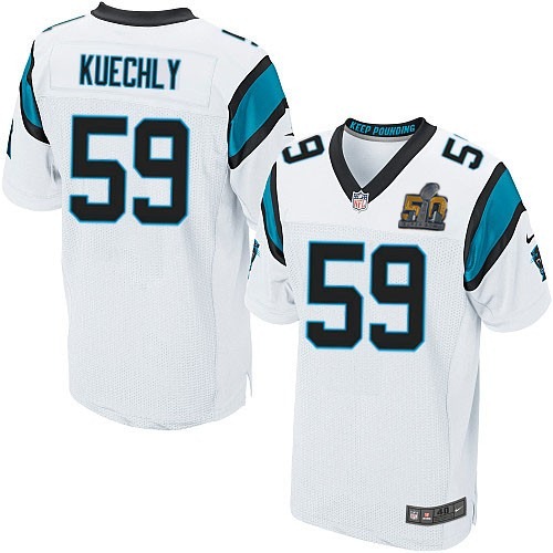 Nike Panthers 59 Luke Kuechly White Super Bowl 50 Elite Jersey