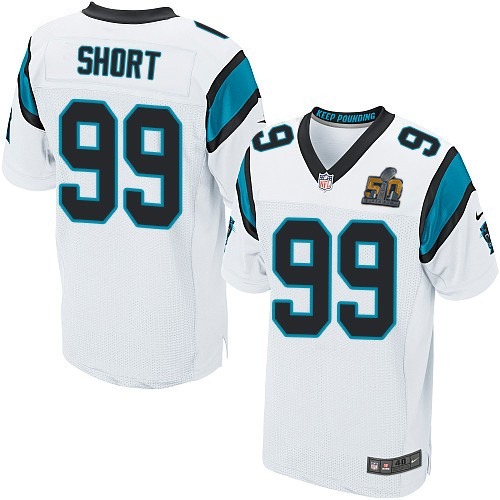 Nike Panthers 99 Kawann Short White Super Bowl 50 Elite Jersey