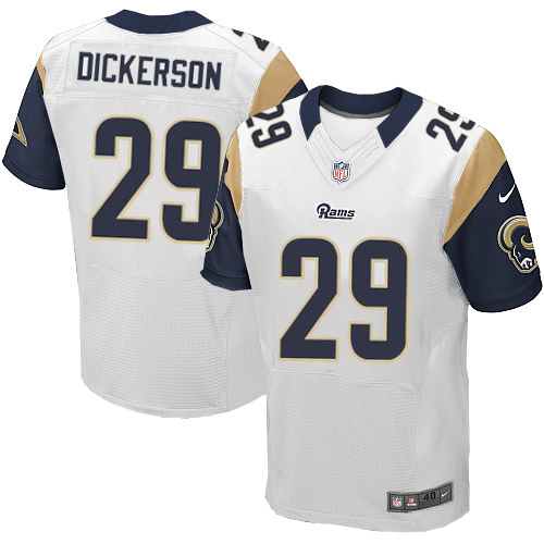 Nike Rams 29 Eric Dickerson White Elite Jersey
